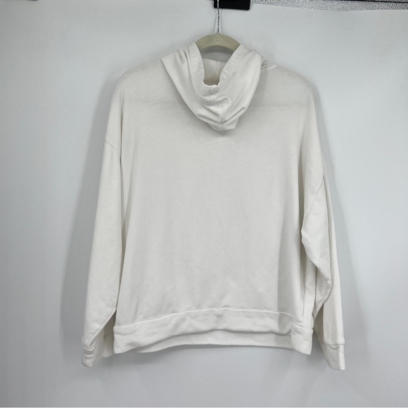 Fabletics Cowl-Neck Long Sleeves White Pullover Hooded Athletic Sweatshirt - Picture 8 of 10